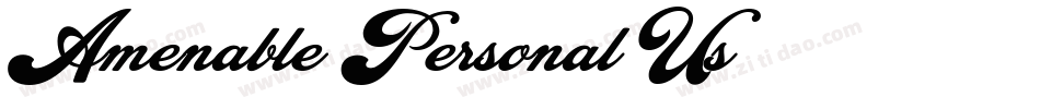 Amenable Personal Us字体转换